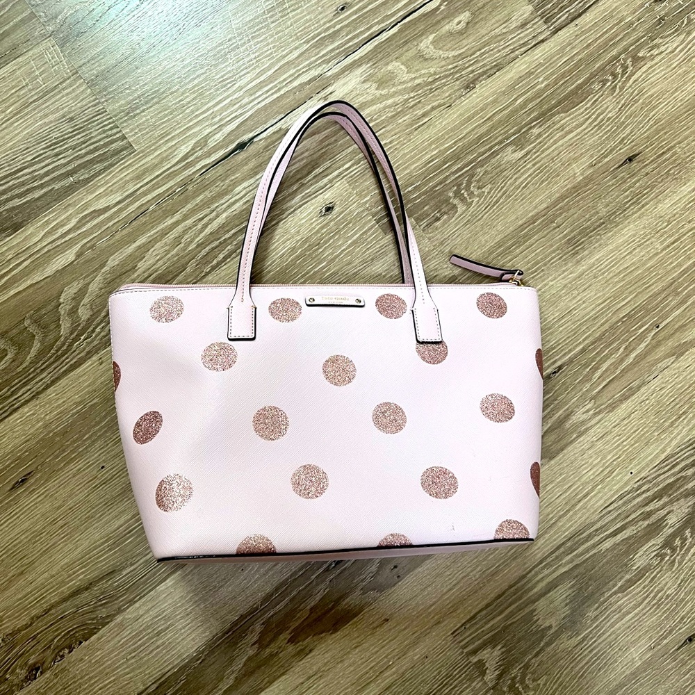 Rose Gold Dot Tote